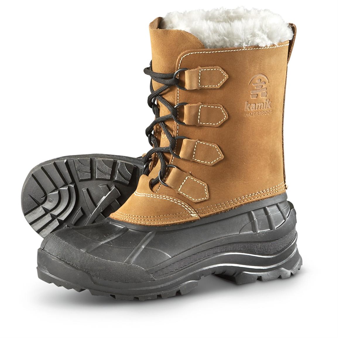 Kamik Men&#39;s Alborg Waterproof Boots - 299516, Winter & Snow Boots at Sportsman&#39;s Guide