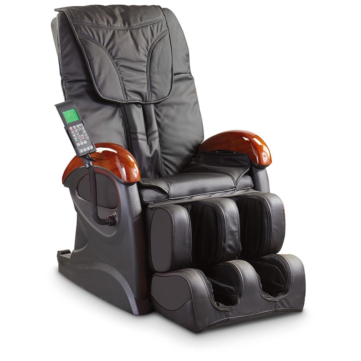 Deluxe Shiatsu Massage Chair Black 299928 Massage Chairs And Tables