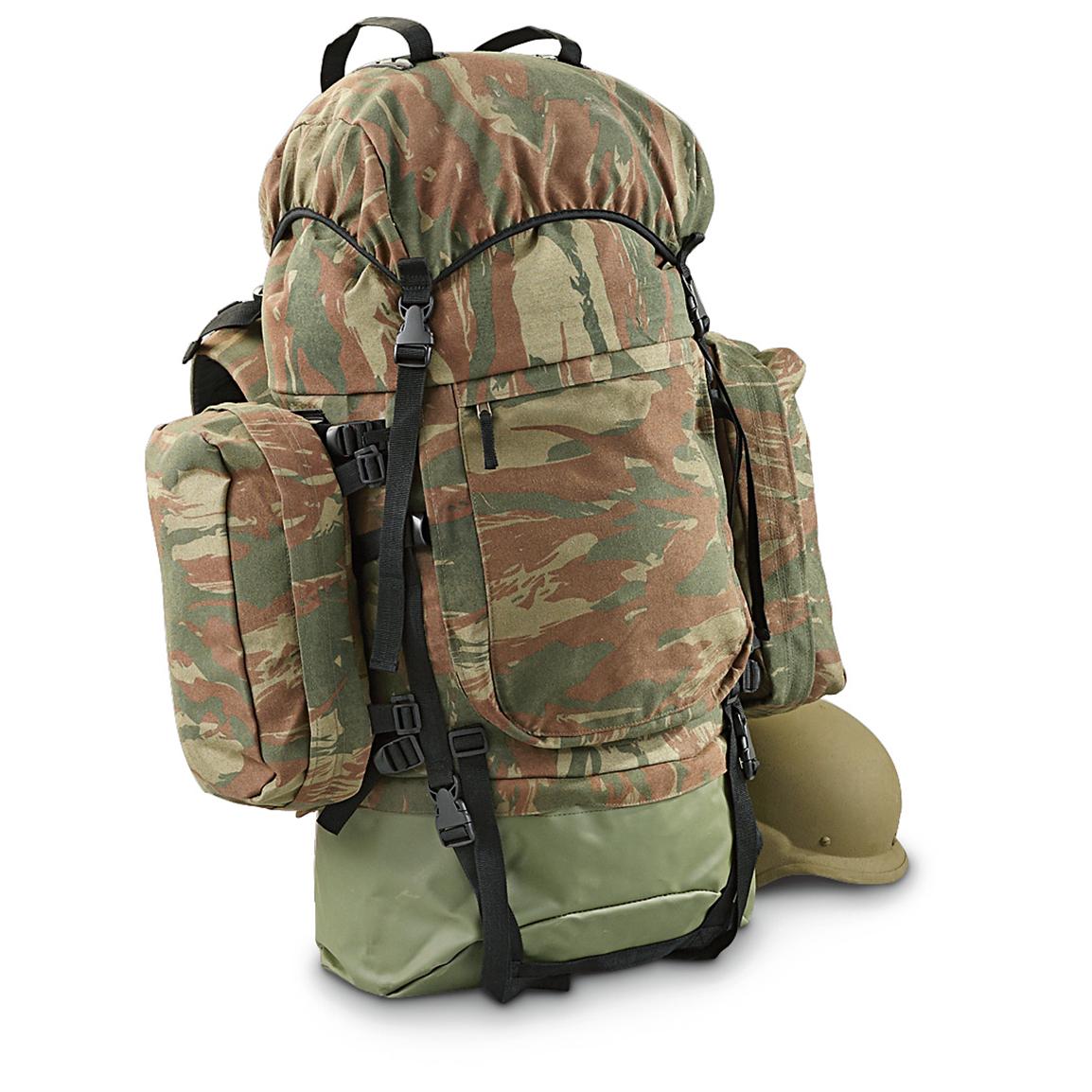 Extra-large Military-style Rucksack, Mediterranean Camo - 301106, Rucksacks & Backpacks at 