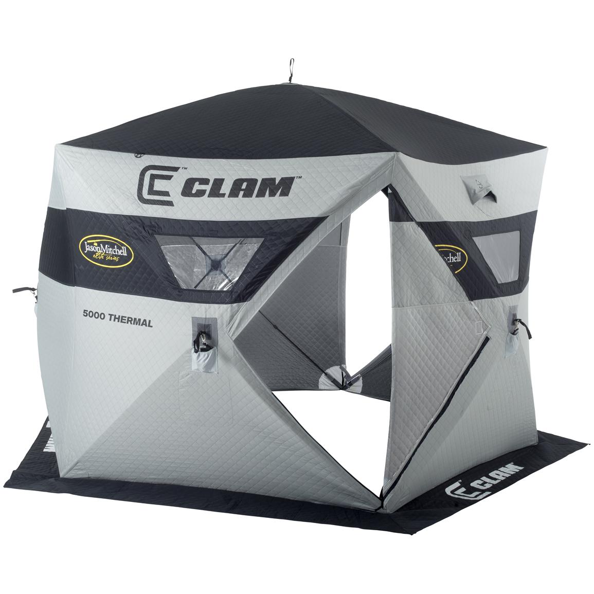 Clam Jason Mitchell Thermal 5000 6-angler Ice Shelter ...