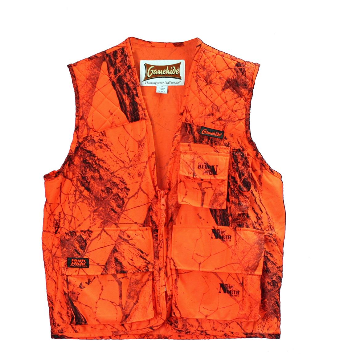 Gamehide® Sneaker Vest Naked North Blaze Camo 425415 Blaze Orange