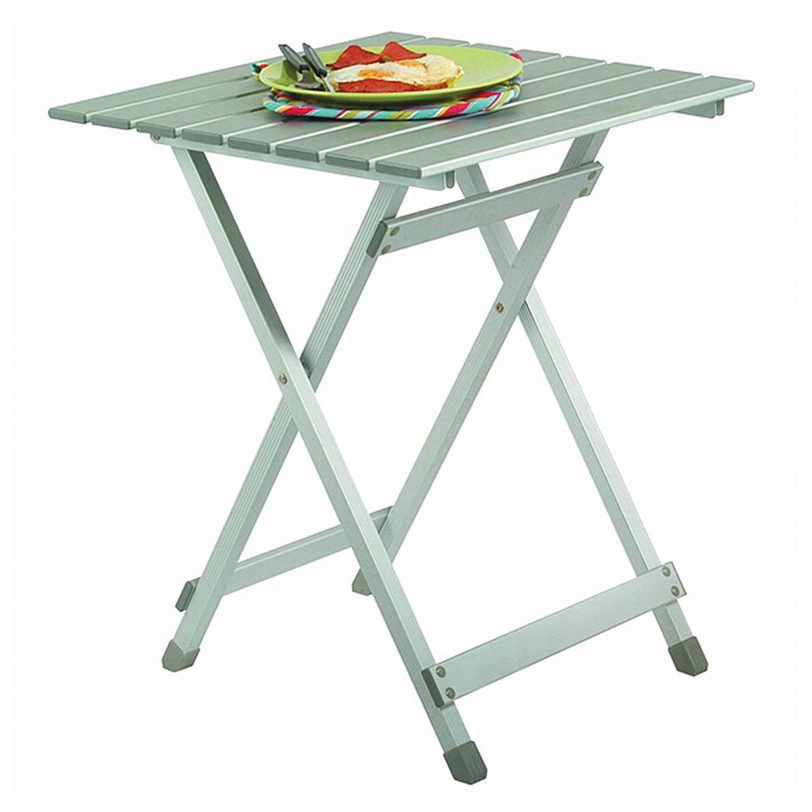 Small Easy Fold Square Aluminum Table 425499 Tables At Sportsmans Guide
