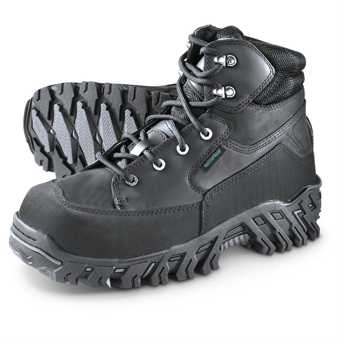 Men&#39;s Georgia Boot® Ironton Steel Toe Work Shoes, Black - 428203, Work Boots at Sportsman&#39;s Guide