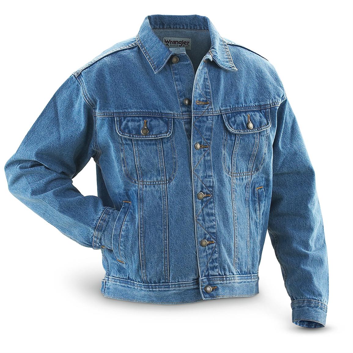 Wrangler Men&#39;s Denim Jean Jacket - 47385, Uninsulated Jackets & Coats at Sportsman&#39;s Guide