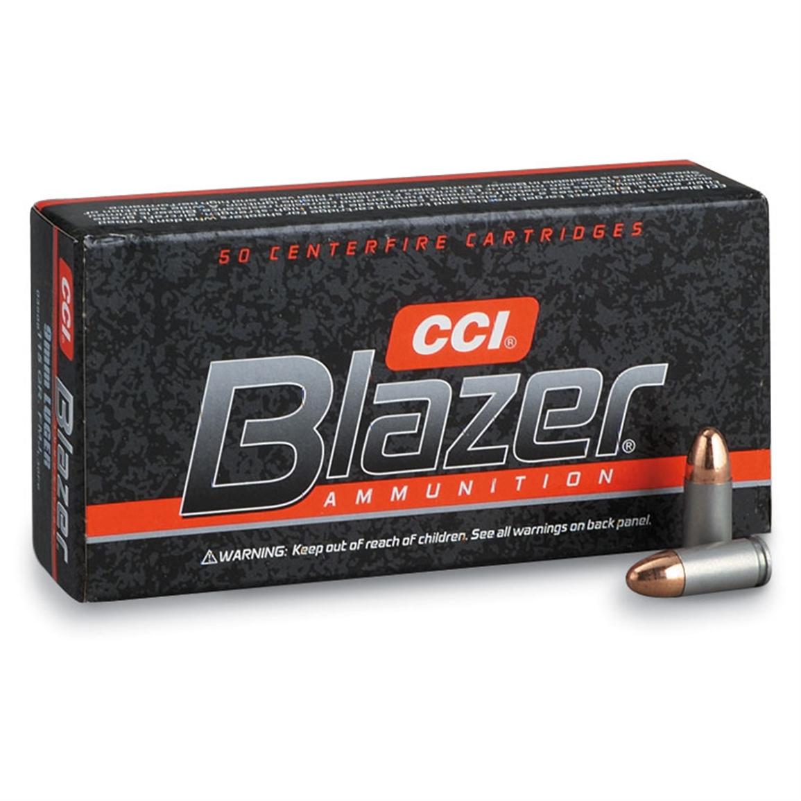 CCI Blazer Centerfire 9mm Luger FMJ 147 Grain 50 Rounds 92607 