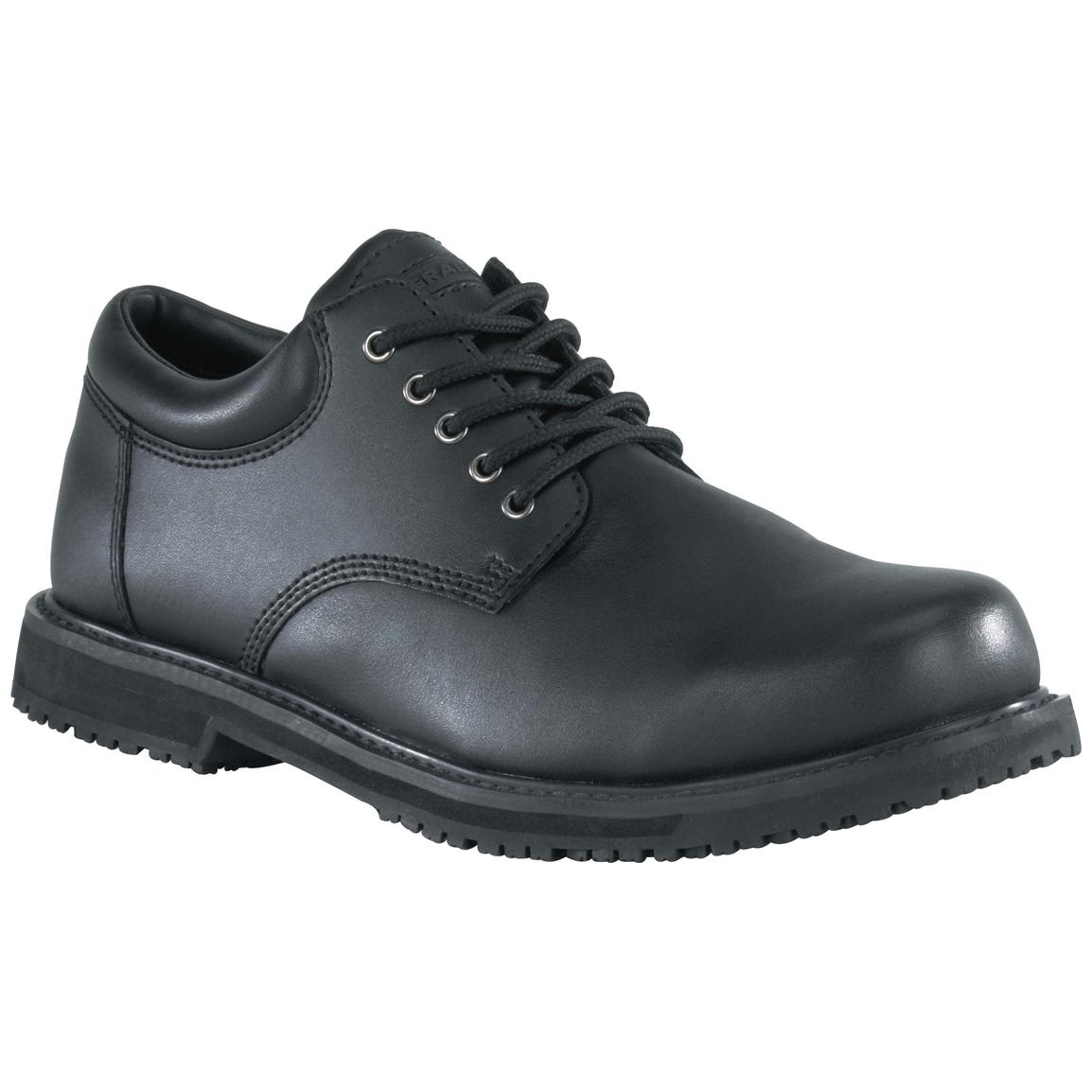 Women's Grabbers® Plain Toe Work Shoes, Black 580247, Work Boots at