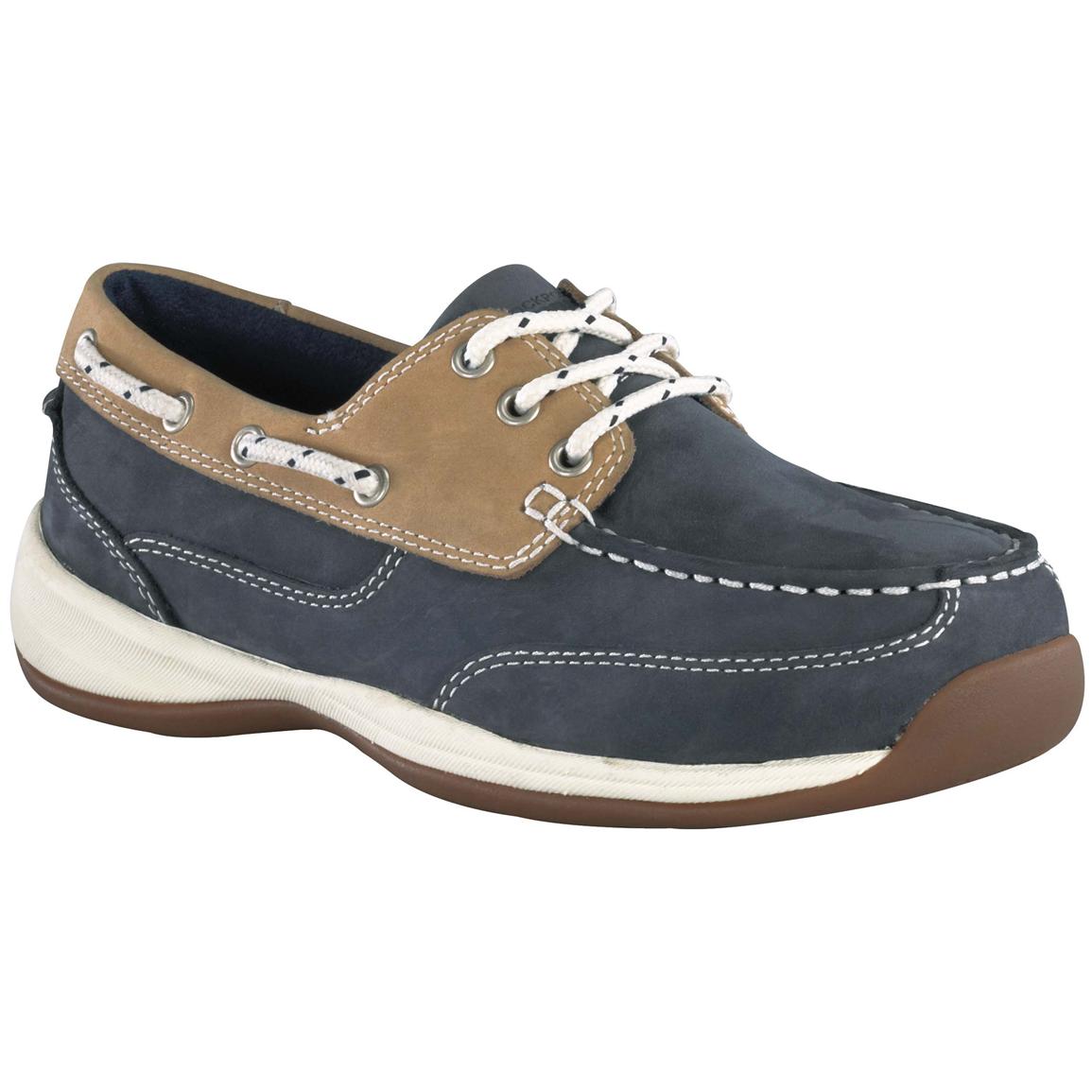 Women's Rockport Works® Steel Toe 3eye Boat Shoes 580278, Boat