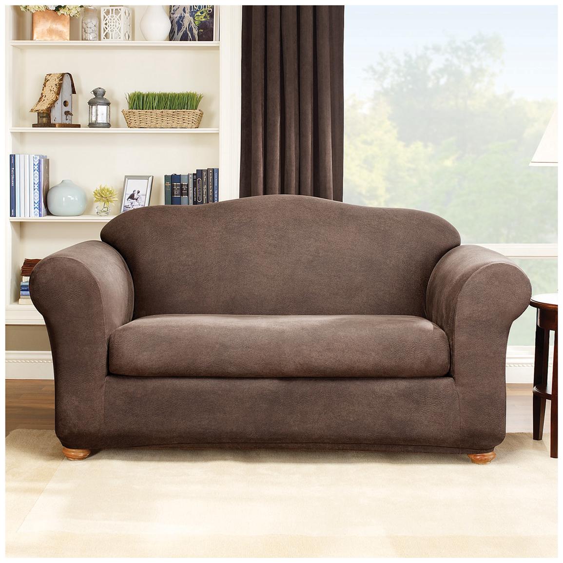 Sure Fit® Stretch Leather 2Pc. Sofa Slipcover 581249, Furniture