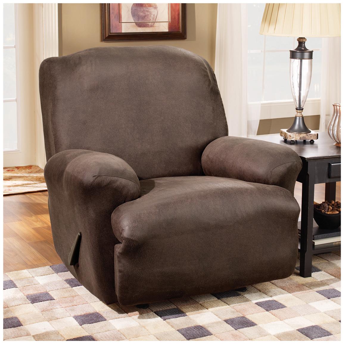 Sure Fit® Stretch Leather Recliner Slipcover - 581254, Furniture Covers