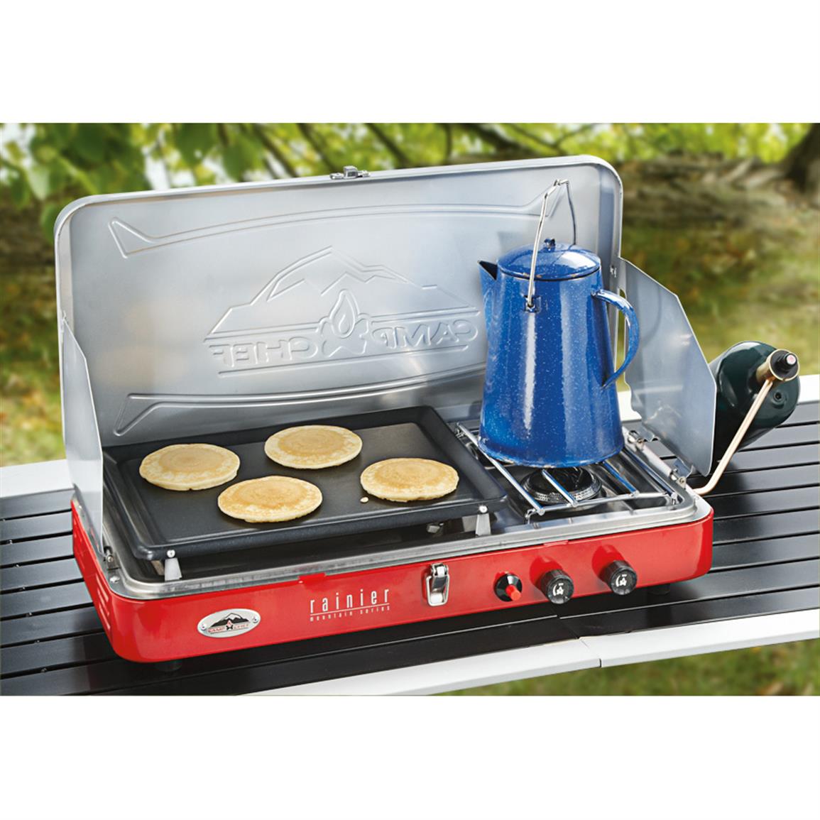 Camp Chef Rainier Camper Combo Camp Stove - 584451, Stoves at Sportsman