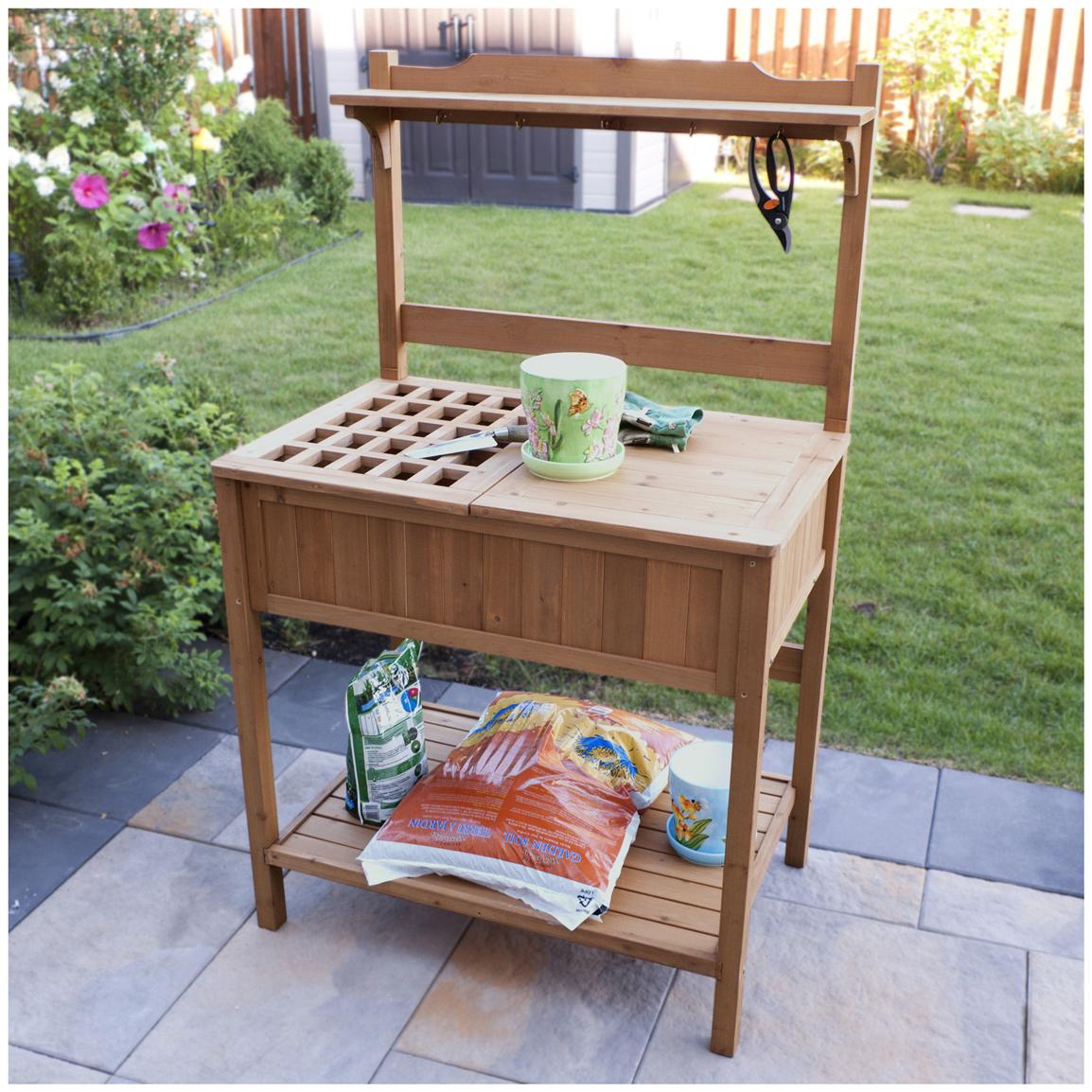 Merry Products™ Potting Bench with Storage - 588468, Patio Furniture at