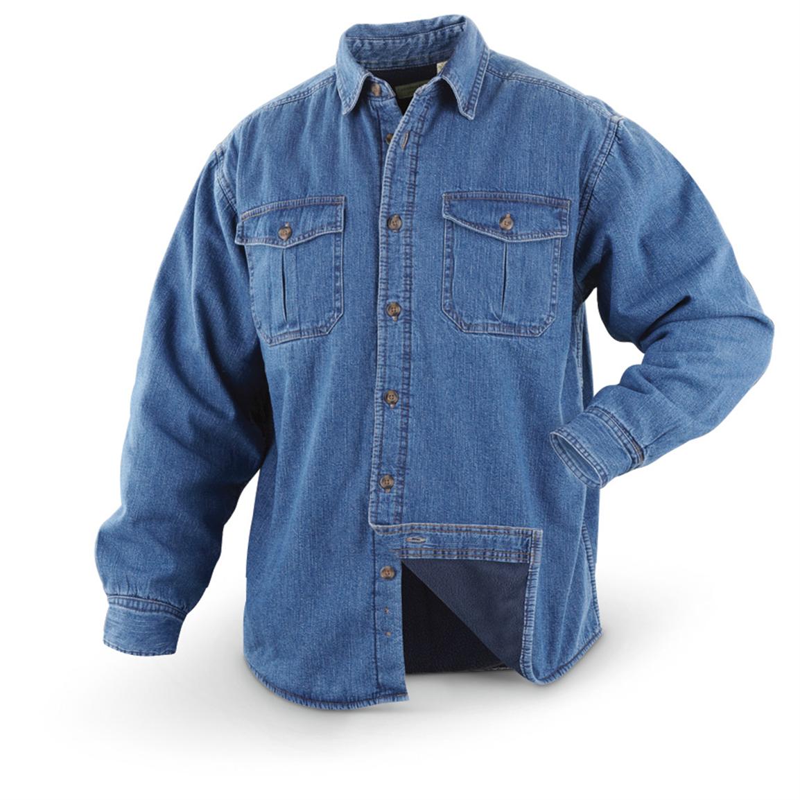 Rugged Earth Fleece-lined Denim Shirt - 589011, Shirts at Sportsman's Guide