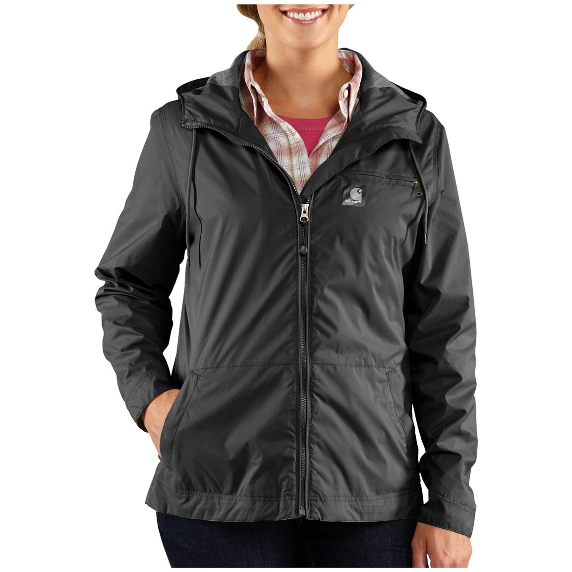 Women's CarharttÂ® Rockford Windbreaker, Black - 590653, Uninsulated Jackets & Coats at Sportsman 