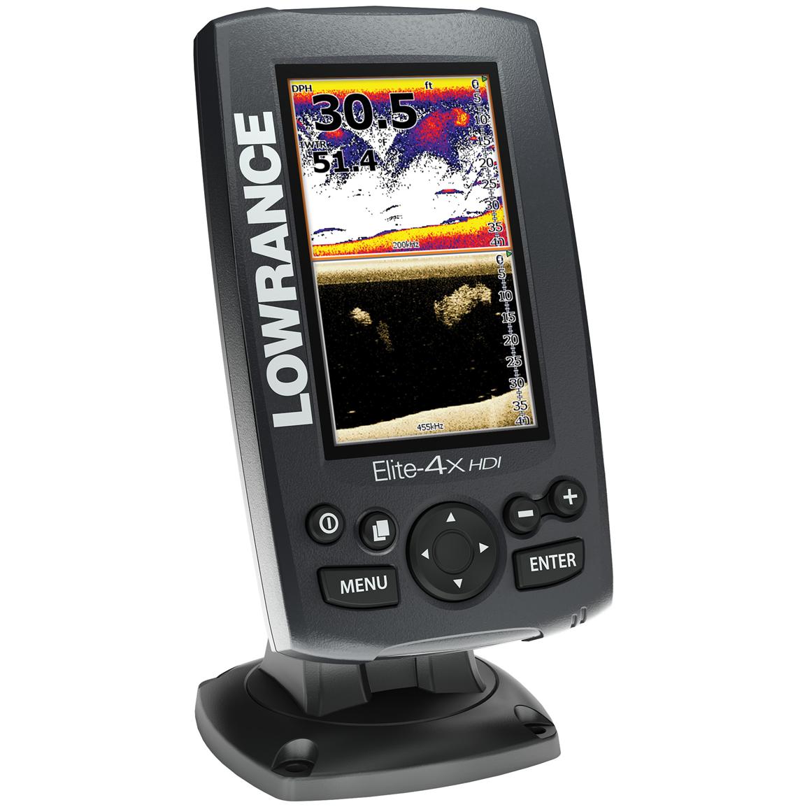 Lowrance Elite-4x HDI Fishfinder with 83/200kHz and 455/800kHz