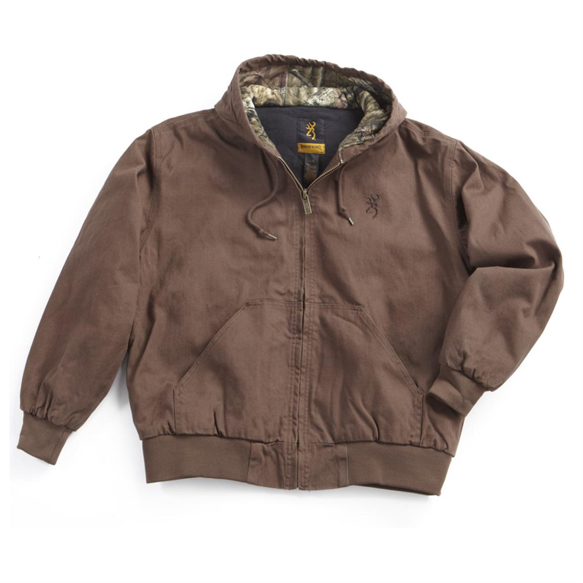 Browning® Hooded Cotton Canvas Jacket - 593793, Insulated Jackets