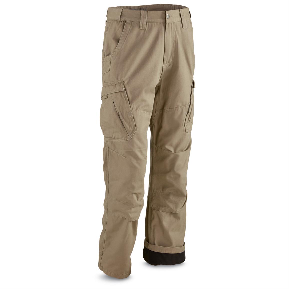 mens fleece lined khaki pants