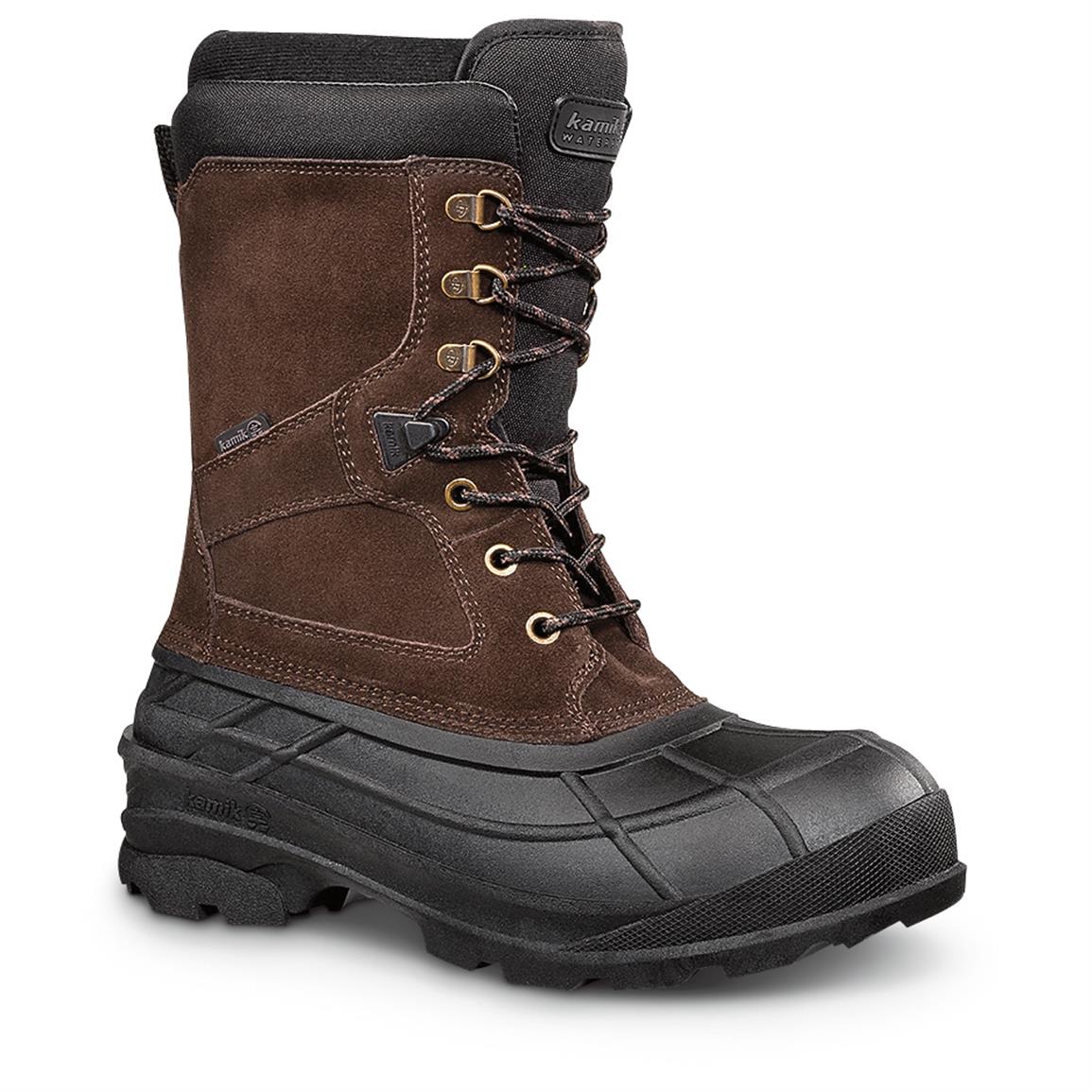 Kamik Men&#39;s Nationplus Winter Boots - 609577, Winter & Snow Boots at Sportsman&#39;s Guide