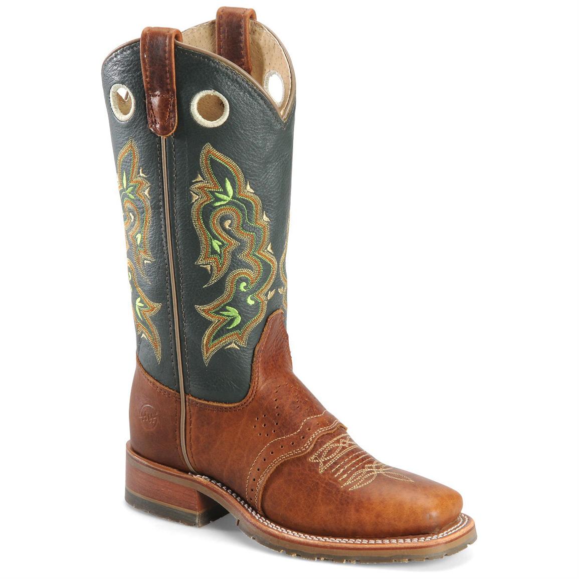 Women&#39;s Double-H® 12&quot; Domestic Square Toe ICE™ Roper Western Boots - 612742, Cowboy & Western ...