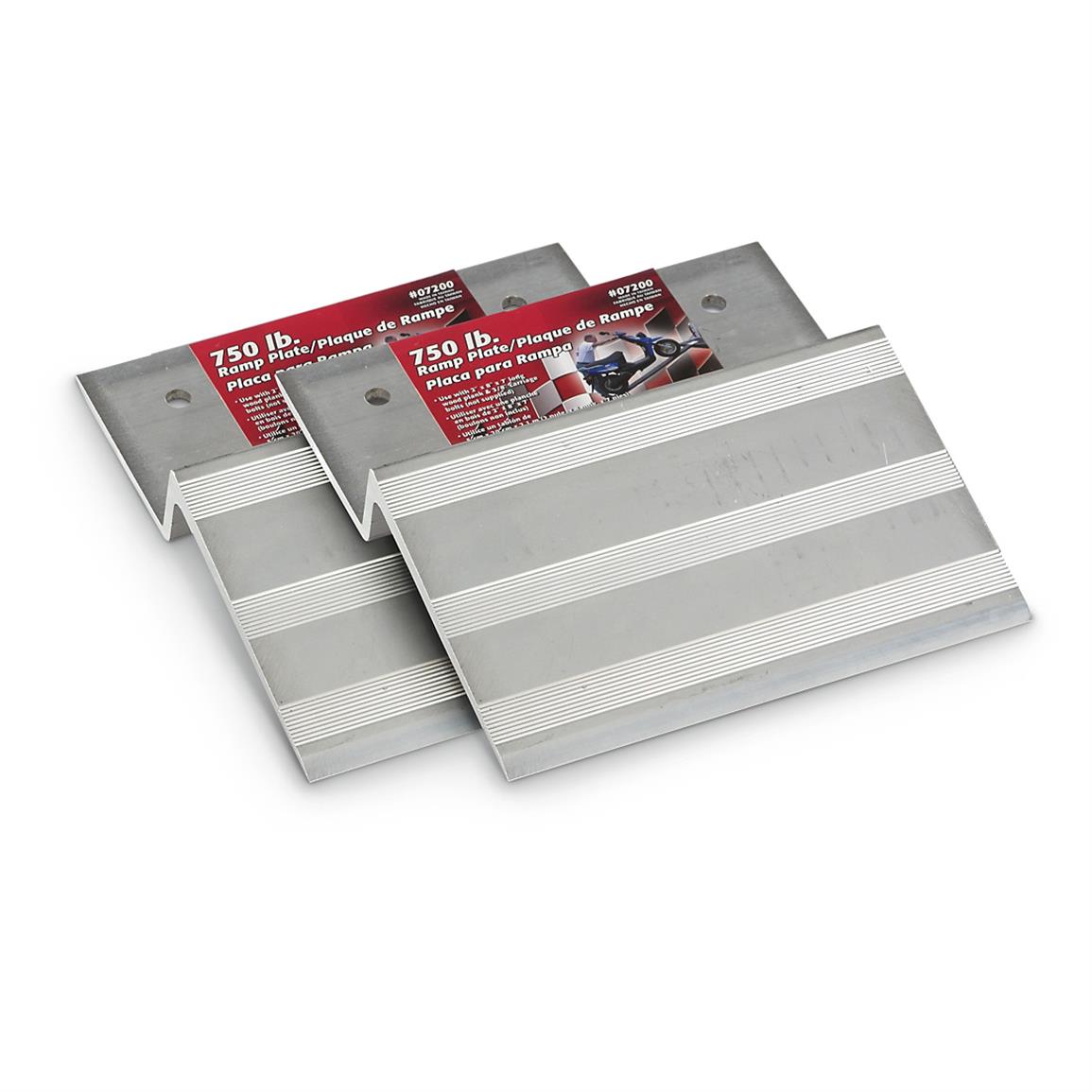 2 Erickson 1/4" 750lb. Aluminum Ramp Plate Ends 613101, Ramps & Tie Downs at Sportsman's Guide