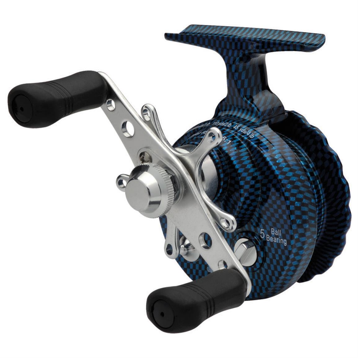 Eagle Claw Blue Inline Ice Reel 613971, Ice Fishing Rods