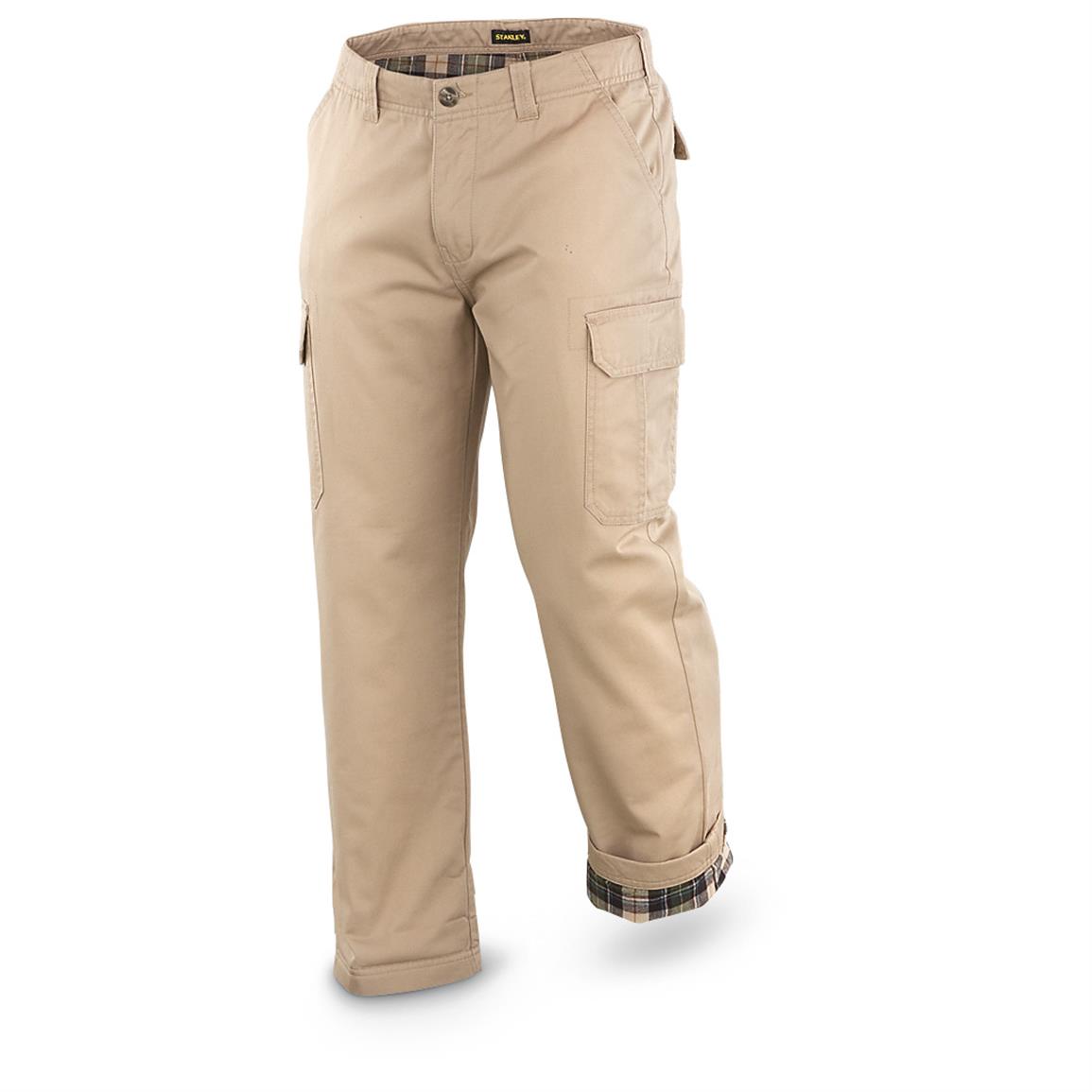 mens fleece lined khaki pants