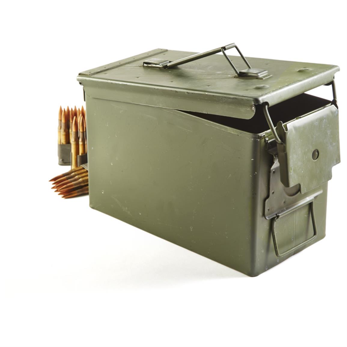 Military Surplus 50 Caliber Ammo Storage Can 616634 Ammo Boxes Free