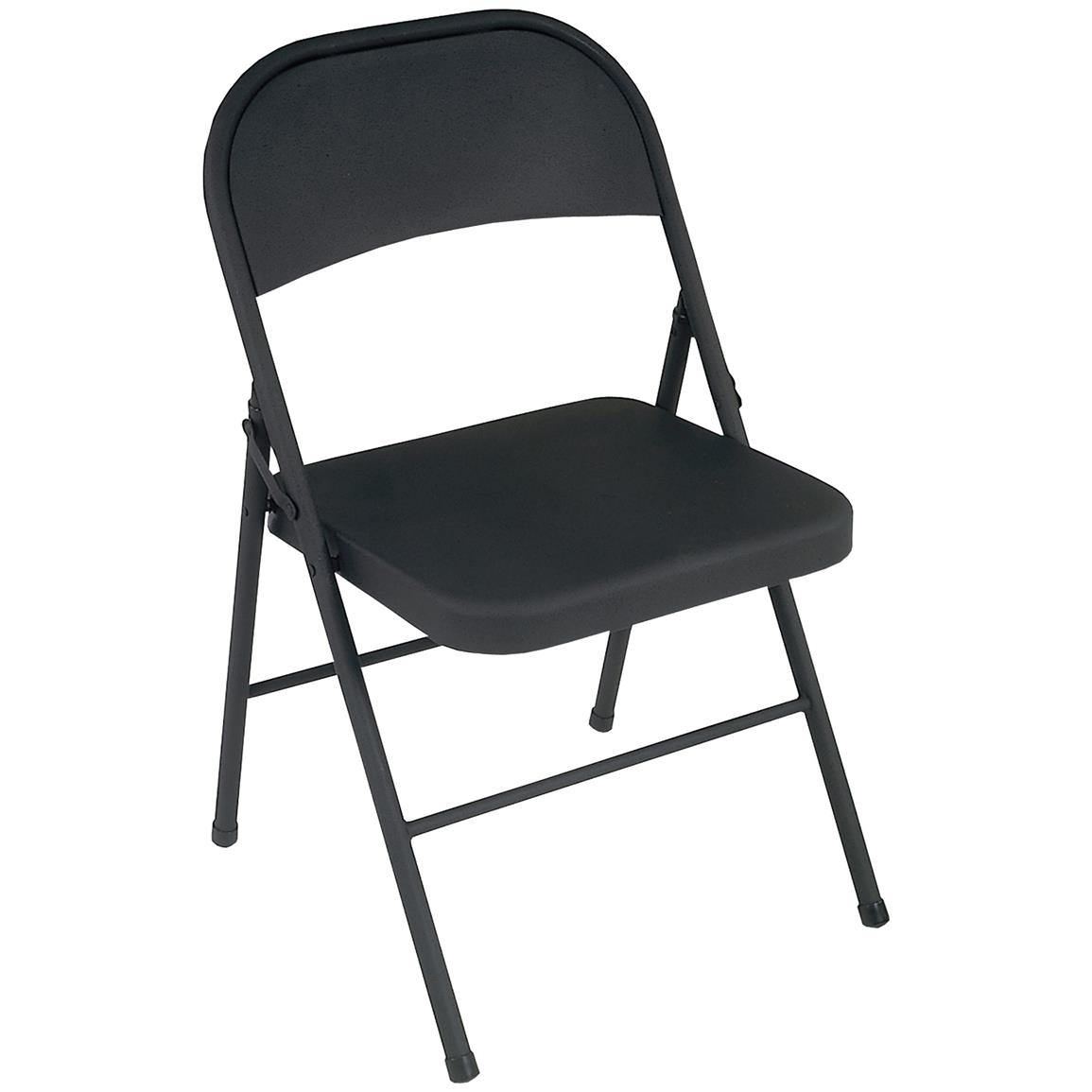4Pk. of Cosco® Black Steel Folding Chairs 618786