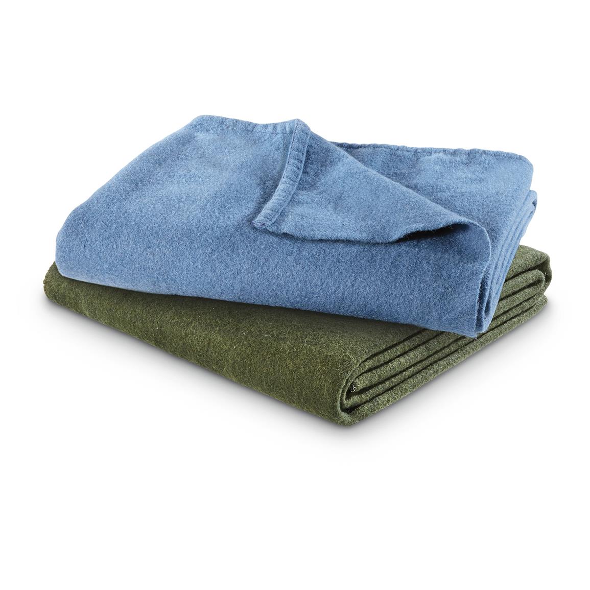 Used French Military Surplus Heavyweight Wool Blanket - 619310