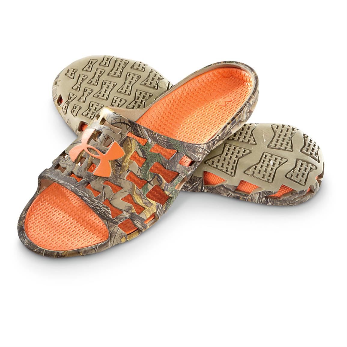 mens under armour camo sandals