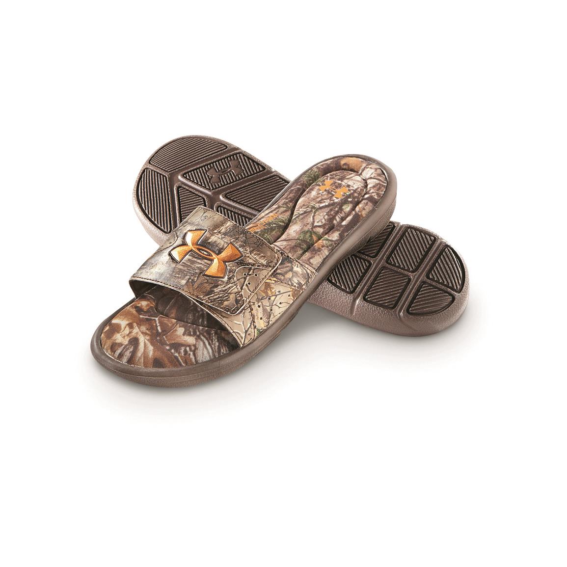 mens under armour camo sandals