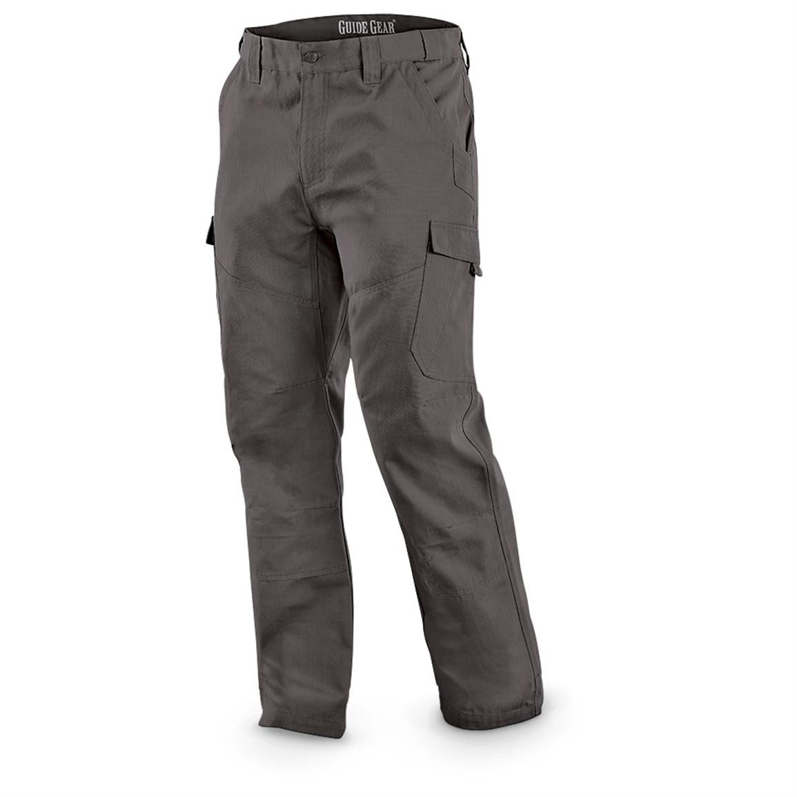 charcoal grey cargo work pants