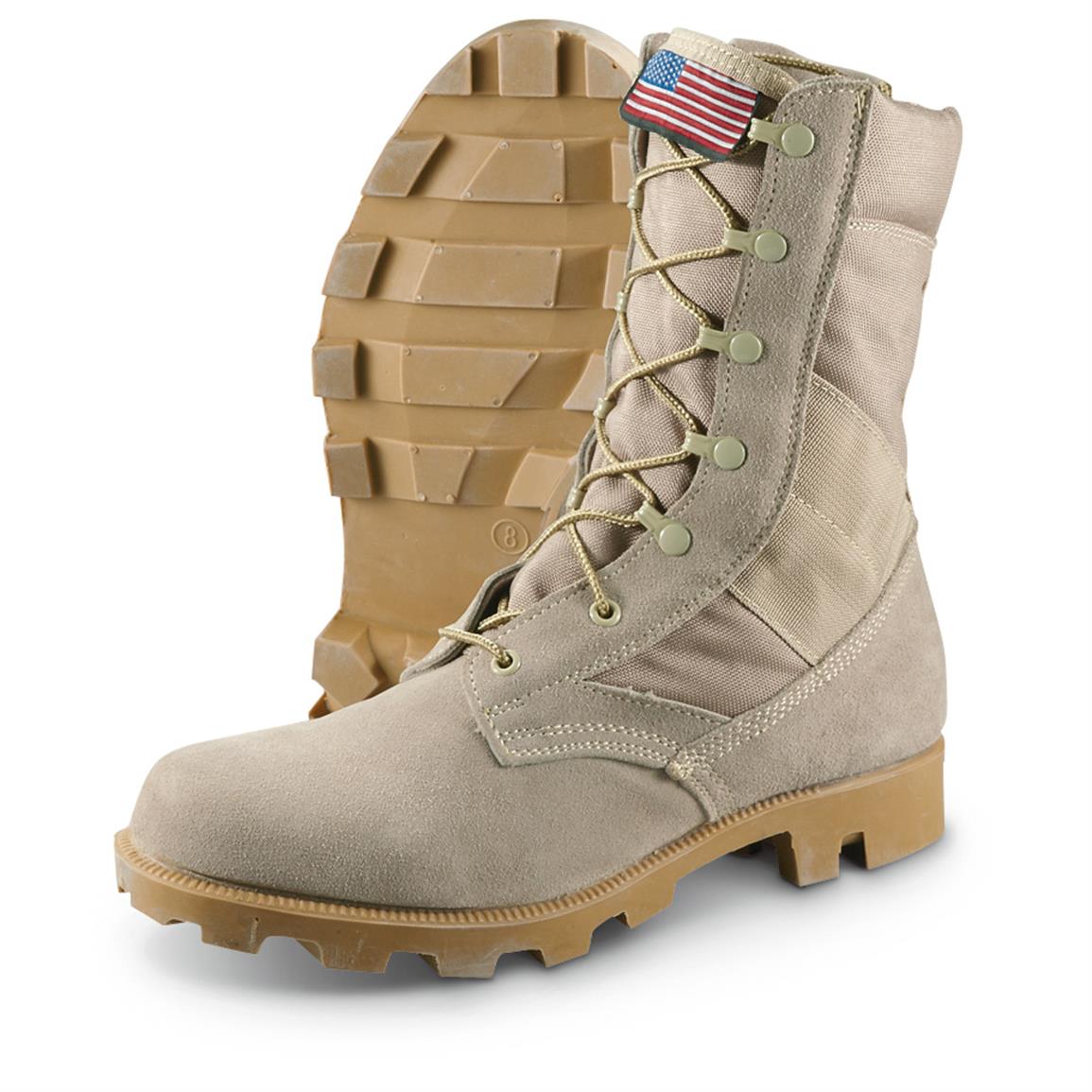 New U.S. Military Surplus Side-zip Desert Boots - 622849, Combat & Tactical Boots at Sportsman's 