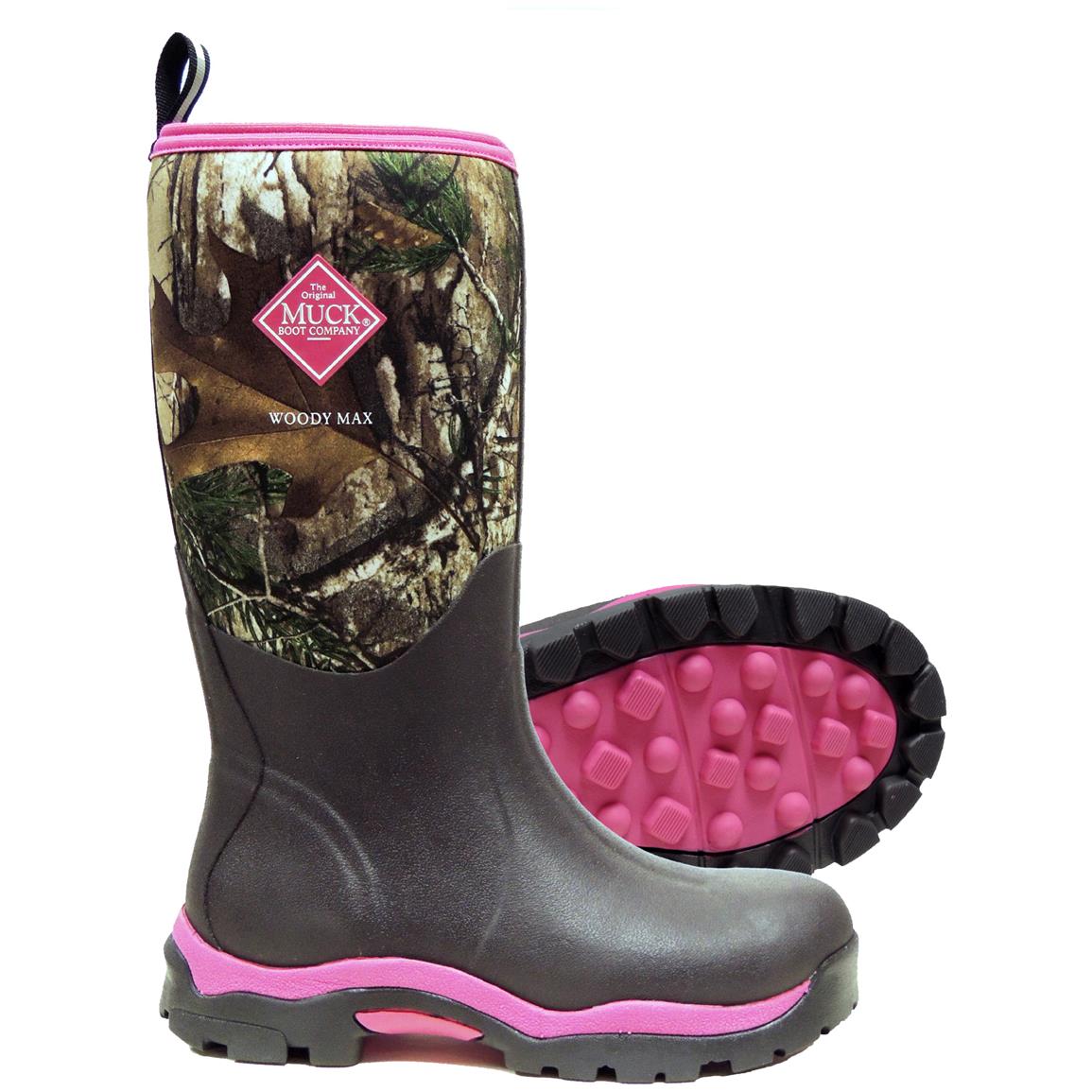 Women&#39;s Muck Boots Woody Max Hunting Boots - 633681, Rubber & Rain Boots at Sportsman&#39;s Guide