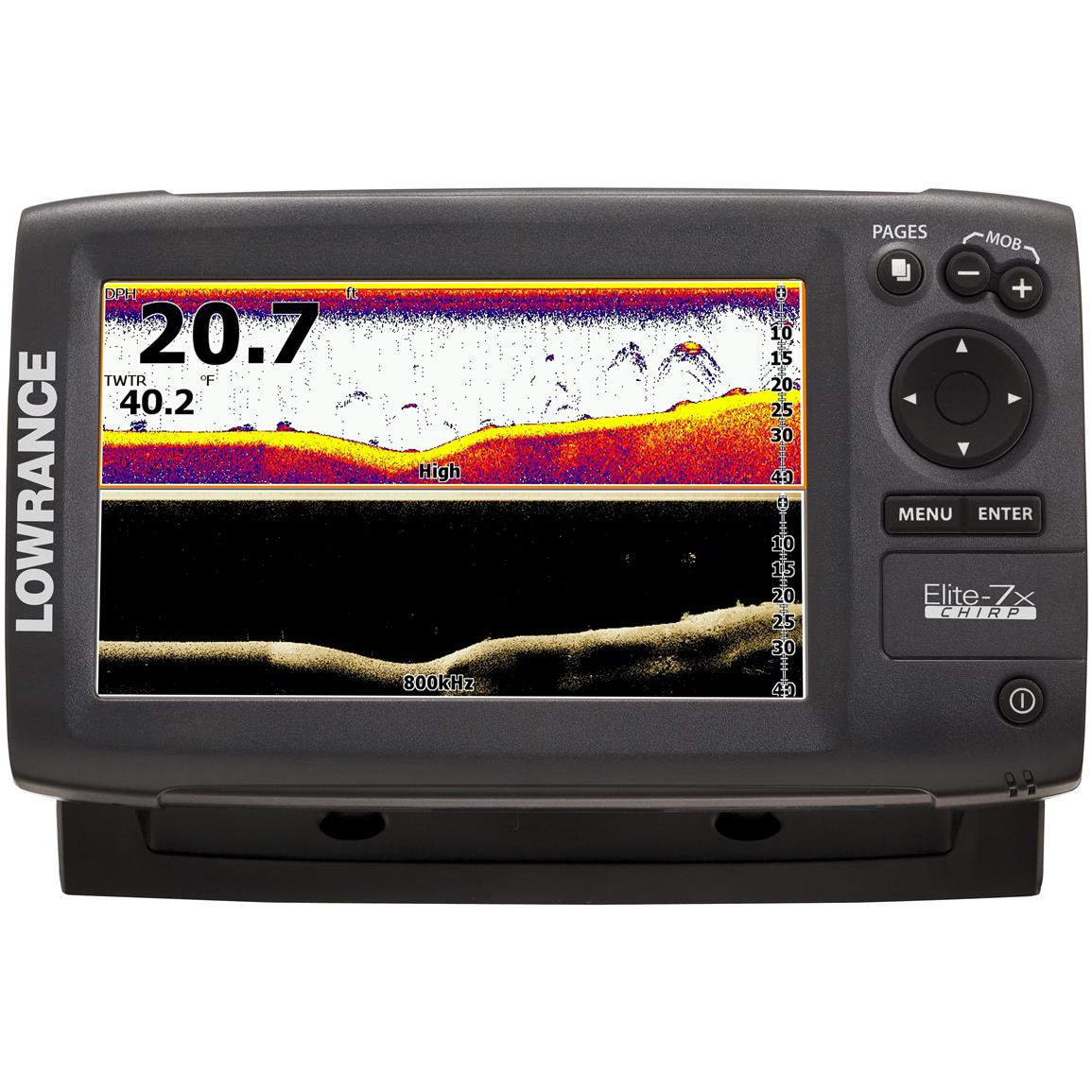 Lowrance Elite-7x CHIRP Fishfinder, No Transducer - 634233, Fish