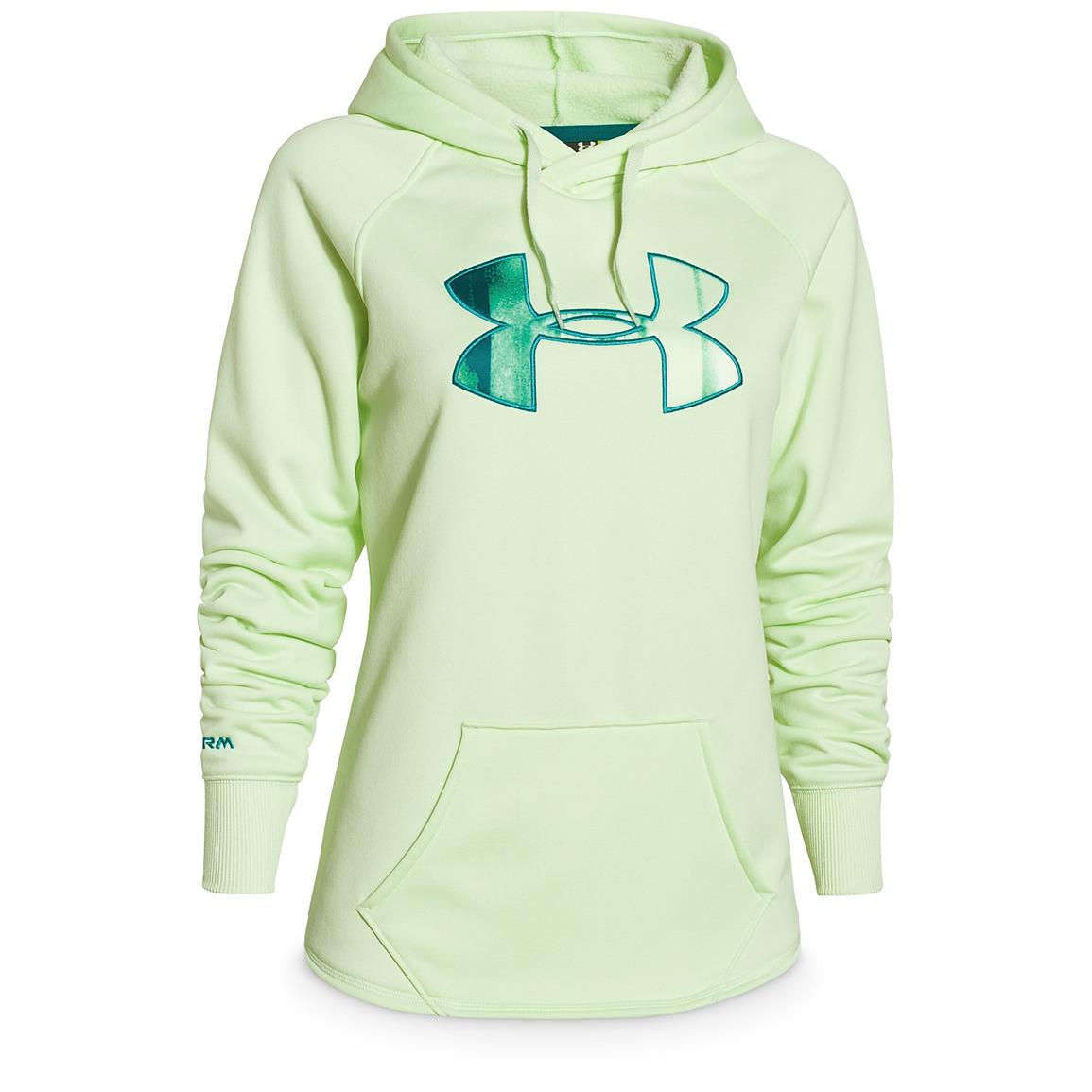 mint green under armour hoodie