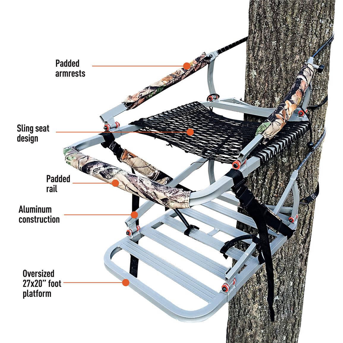 X Stand Deluxe Hunting Climbing Tree Stand 637487 Climbing Tree Stands At Sportsmans Guide