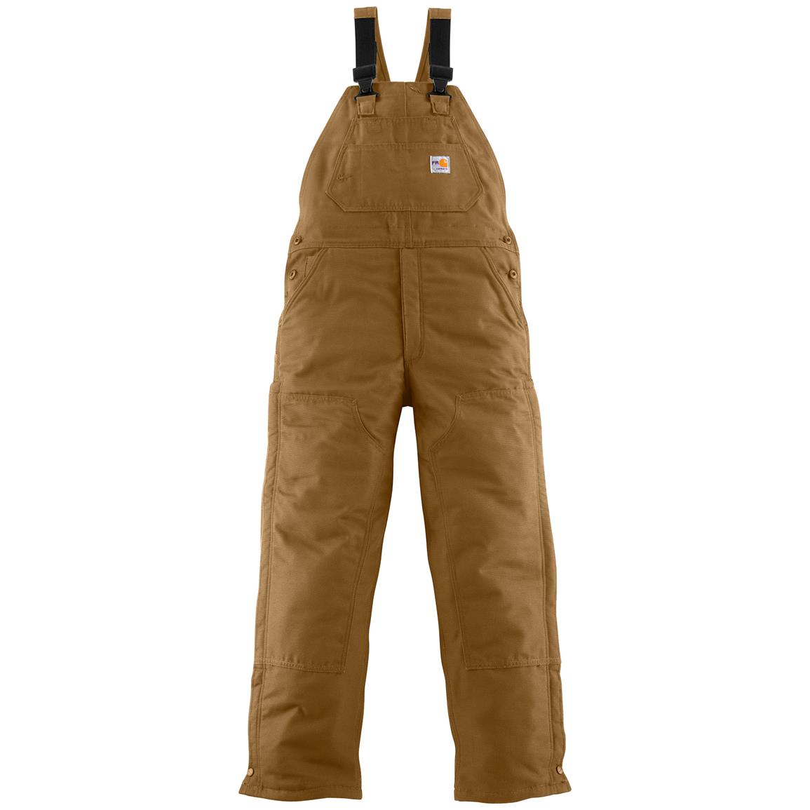 Carhartt Flame-resistant Quilt-lined Bib Overalls - 637612, Insulated