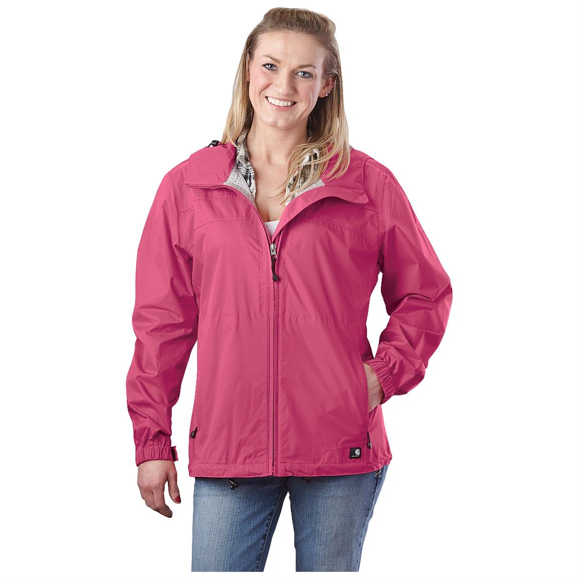 Women's Carhartt Downburst Waterproof Breathable Jacket, Wild Rose