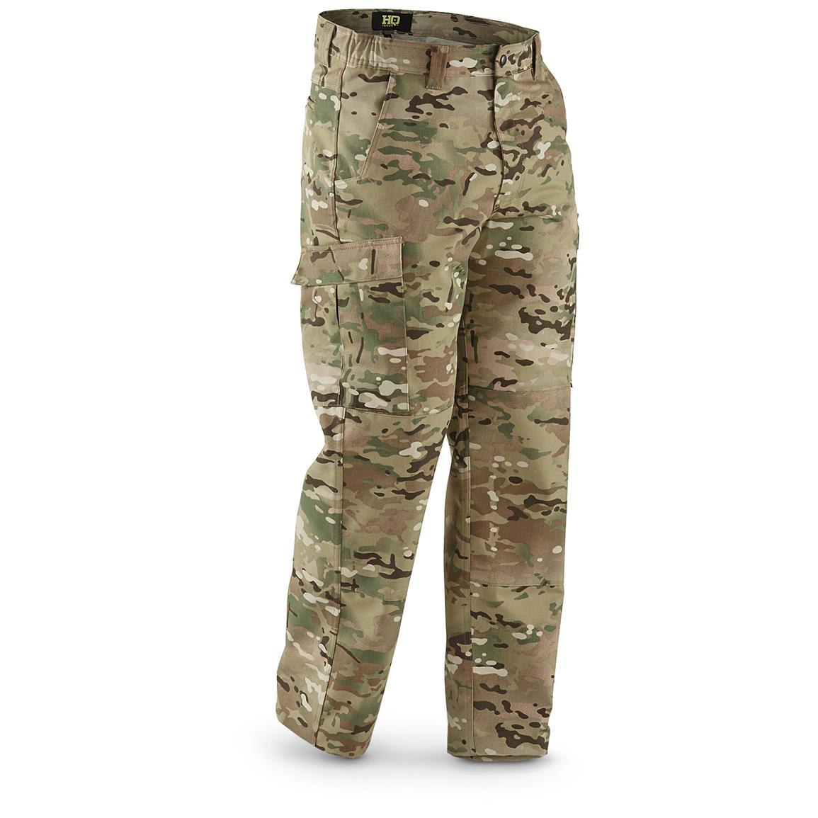 HQ ISSUE Men's Military-Style MultiCam BDU Cargo Pants - 641411