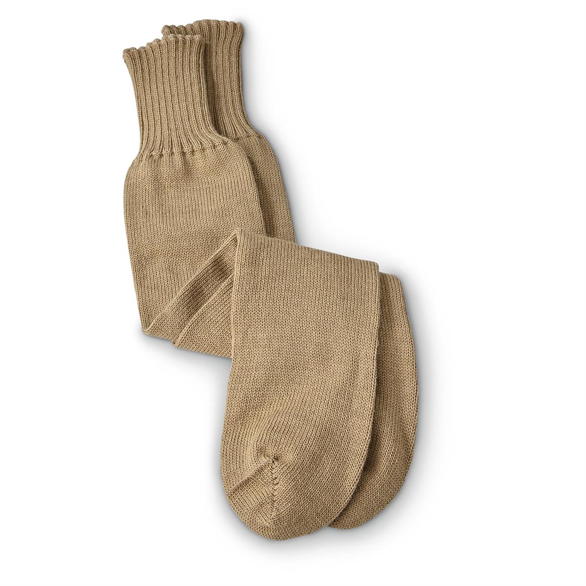 3-Prs. New Dutch Military Surplus Wool Boot Socks - 642692, Socks at