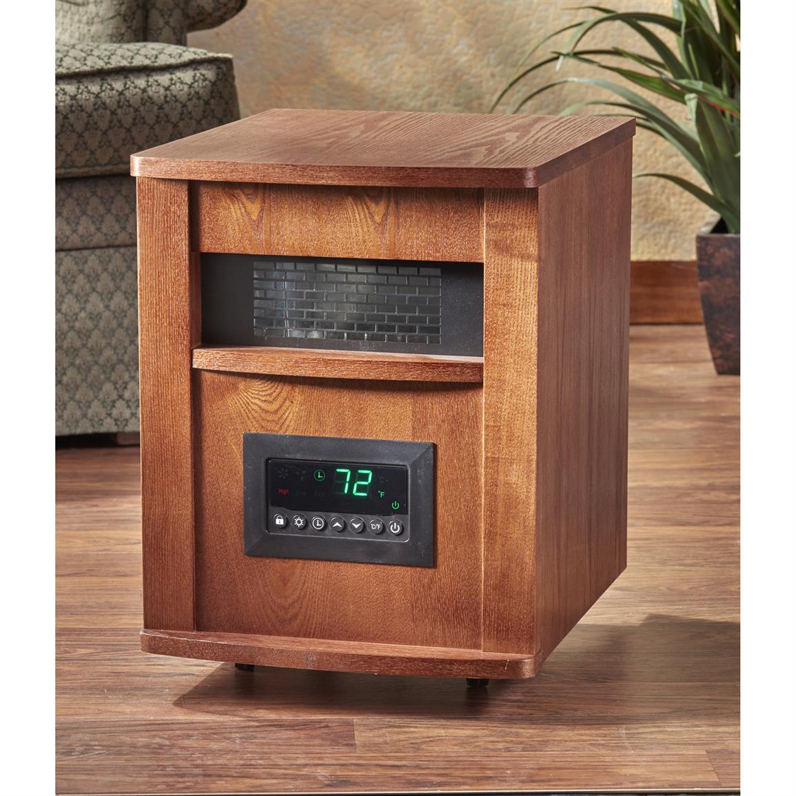 Lifesmart 1,500 6-element Infrared Heater in Wood Cabinet - 647349