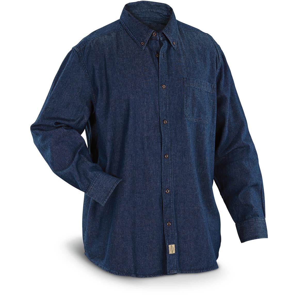 denim button up shirt men