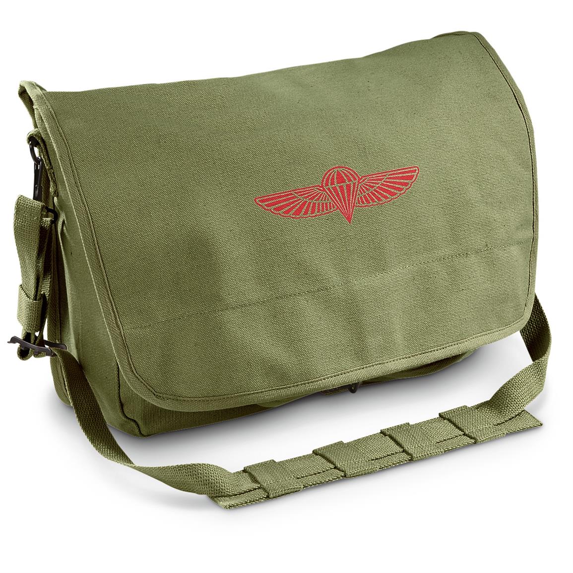 Military surplus - style Multi - pocket Shoulder Bag 