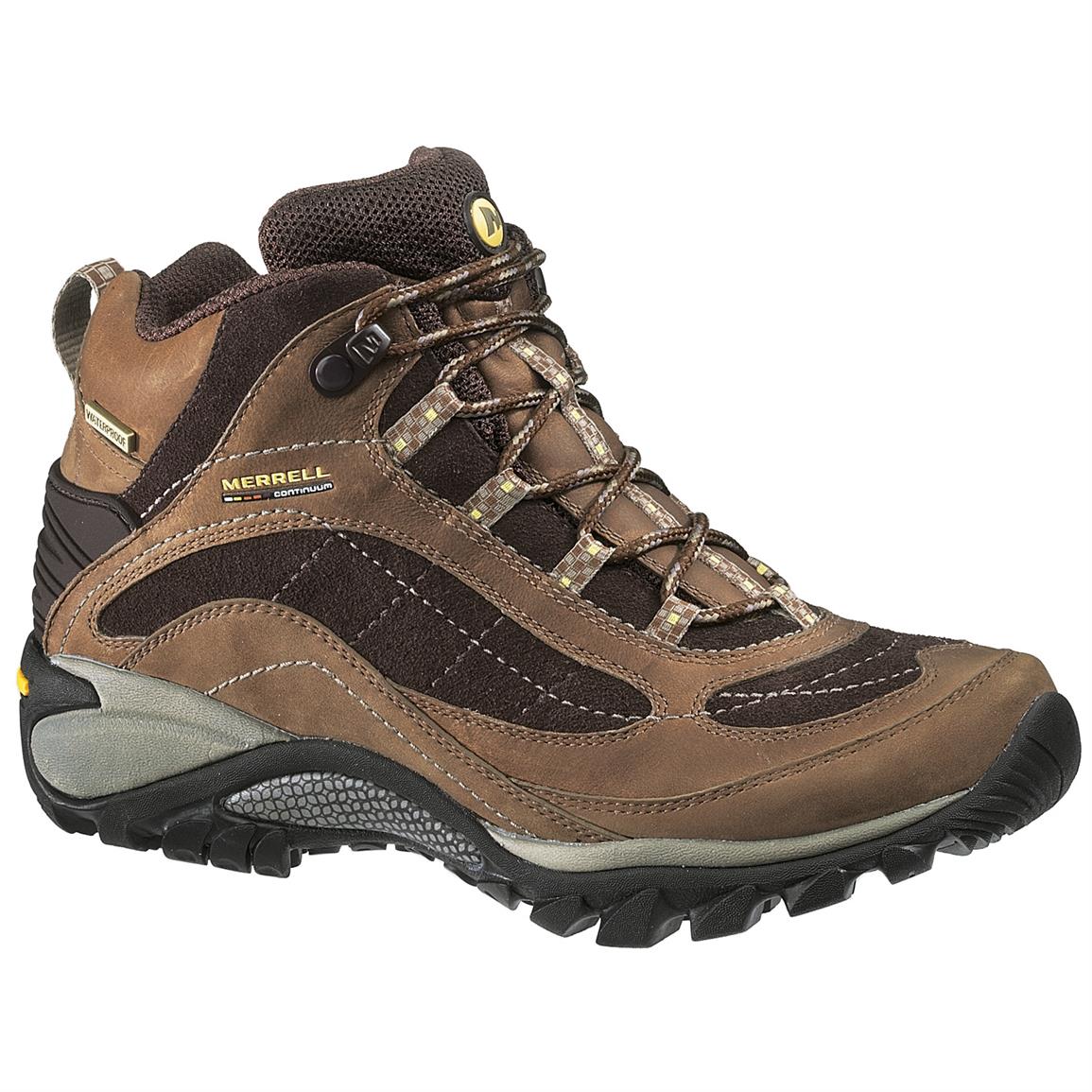 Women&#39;s Merrell Siren Hiking Boots, Waterproof, Mid - 654150, Hiking Boots & Shoes at Sportsman ...