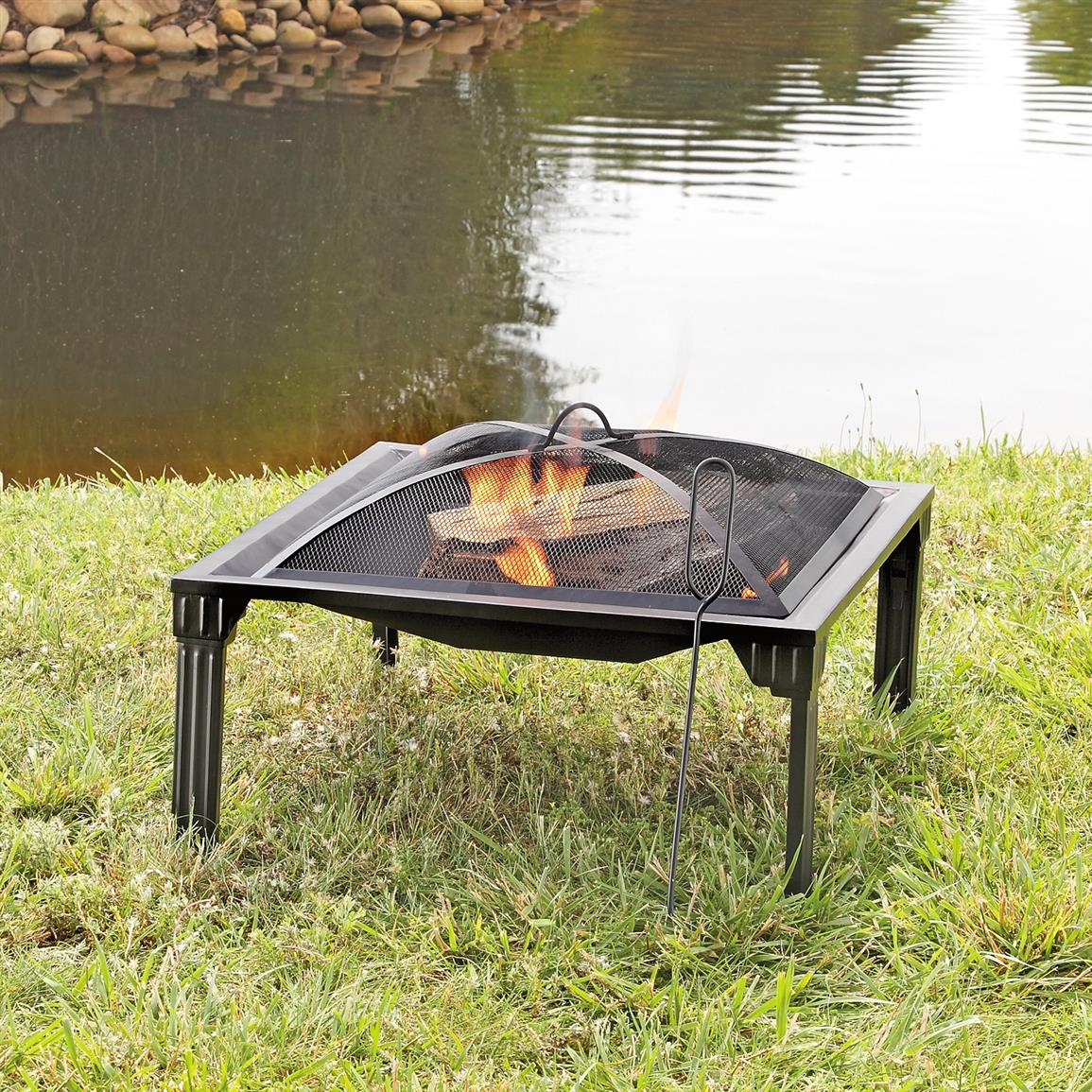 Grab n' Go Square Portable Fire Pit - 657954, Fire Pits ...