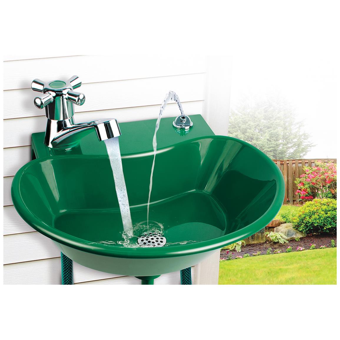 Outdoor 2In1 Water Fountain Faucet 660922, Yard & Garden at