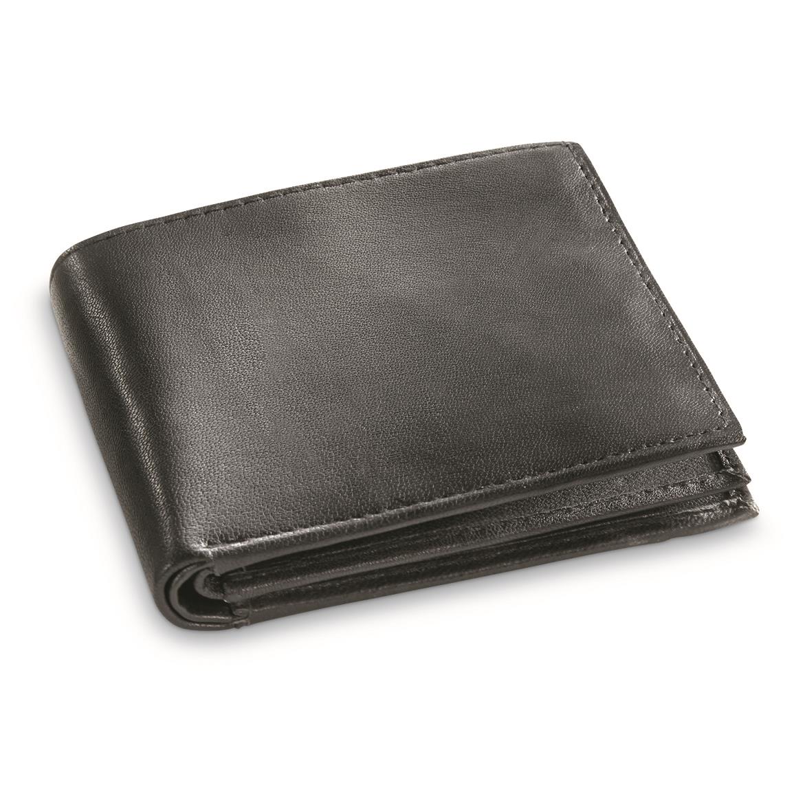 Men&#39;s Lambskin Leather Bifold Wallet - 667255, Wallets at Sportsman&#39;s Guide