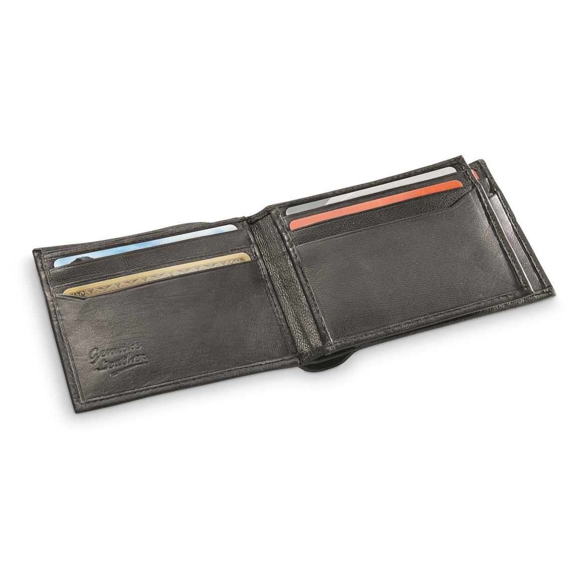 Men&#39;s Lambskin Leather Bifold Wallet - 667255, Wallets at Sportsman&#39;s Guide