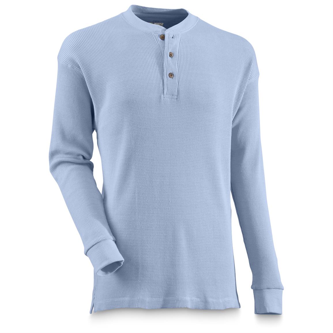 Men's Longsleeve Waffle Thermal Henley 672716, Shirts at Sportsman's Guide