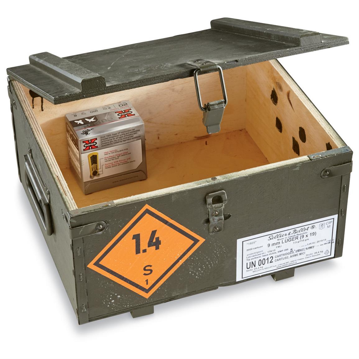 Czech Military Surplus Wooden Ammo Crate, Like New ...